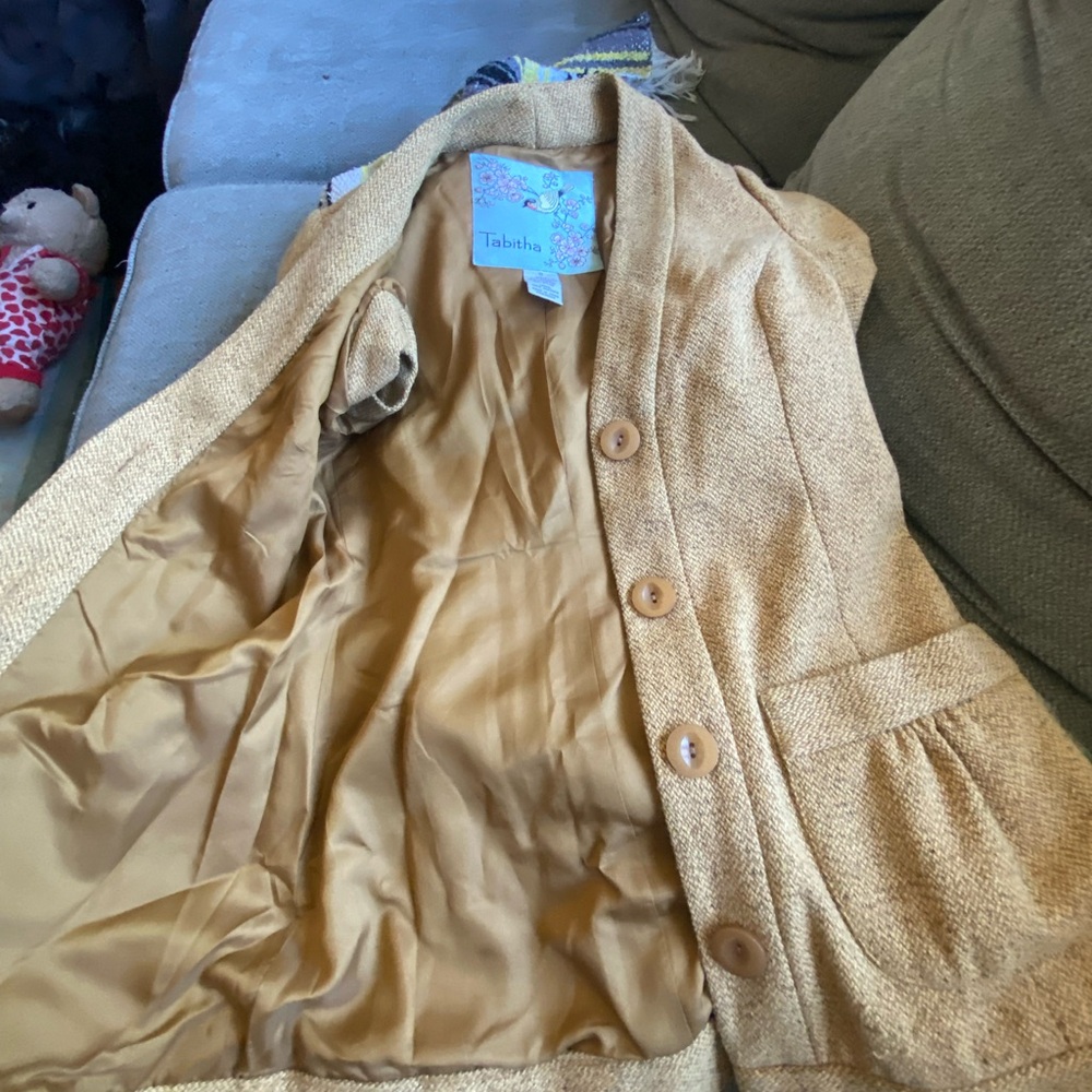 Tabitha Beige Textured Blazer